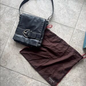 Vintage Coach SoHo front flap with buckle bag with dust bag.